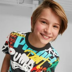 Block Party Big Kids' Basketball Tee -PUMA Sales Block Party Big Kids Basketball Tee 2