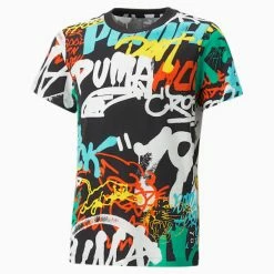 Block Party Big Kids' Basketball Tee -PUMA Sales Block Party Big Kids Basketball Tee 4
