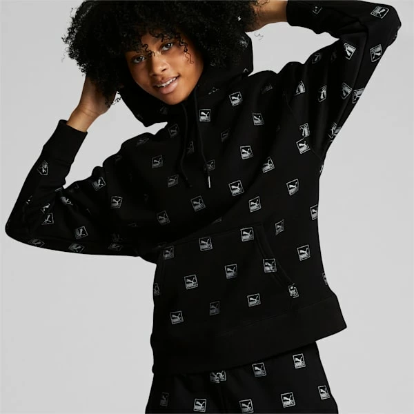 Puma Brand Love Women's Printed Hoodie 2 Puma Brand Love Women's Printed Hoodie - Image 2