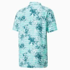 Puma CLOUDSPUN Tropic Leaves Men's Golf Polo Shirt -PUMA Sales CLOUDSPUN Tropic Leaves Mens Golf Polo Shirt 11
