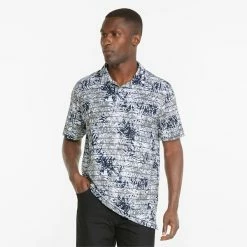Puma CLOUDSPUN Tropic Leaves Men's Golf Polo Shirt