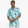 Puma CLOUDSPUN Tropic Leaves Men's Golf Polo Shirt