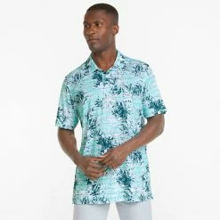 Puma CLOUDSPUN Tropic Leaves Men's Golf Polo Shirt