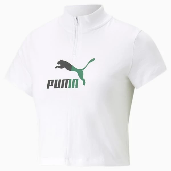 Puma Classics Women's Quarter-Zip Crop Top 6 Puma Classics Women's Quarter-Zip Crop Top - Image 6