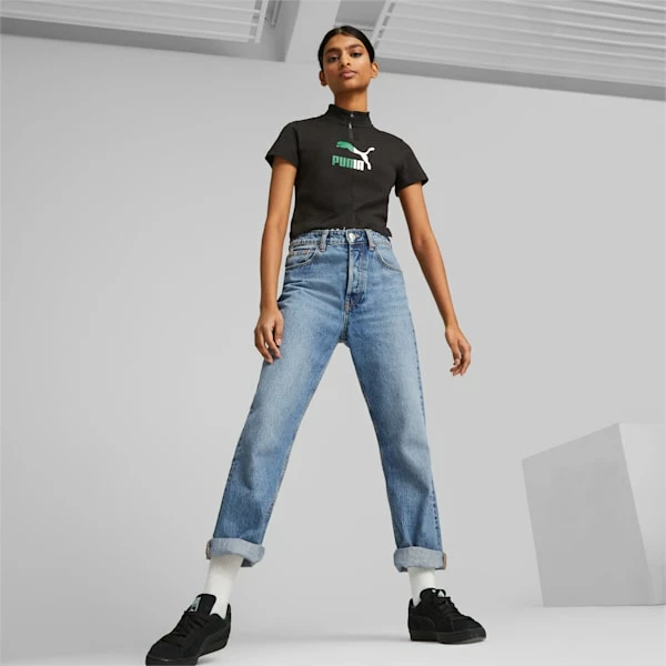 Puma Classics Women's Quarter-Zip Crop Top 2 Puma Classics Women's Quarter-Zip Crop Top - Image 2