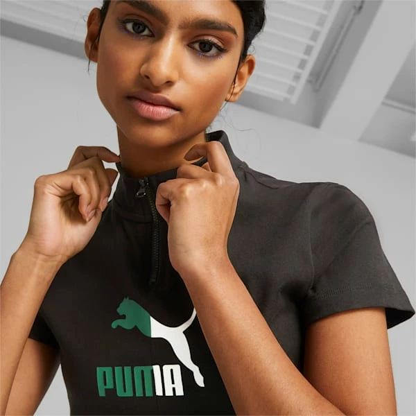 Puma Classics Women's Quarter-Zip Crop Top 4 Puma Classics Women's Quarter-Zip Crop Top - Image 4