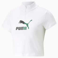 Puma Classics Women's Quarter-Zip Crop Top -PUMA Sales Classics Womens Quarter Zip Crop Top 5