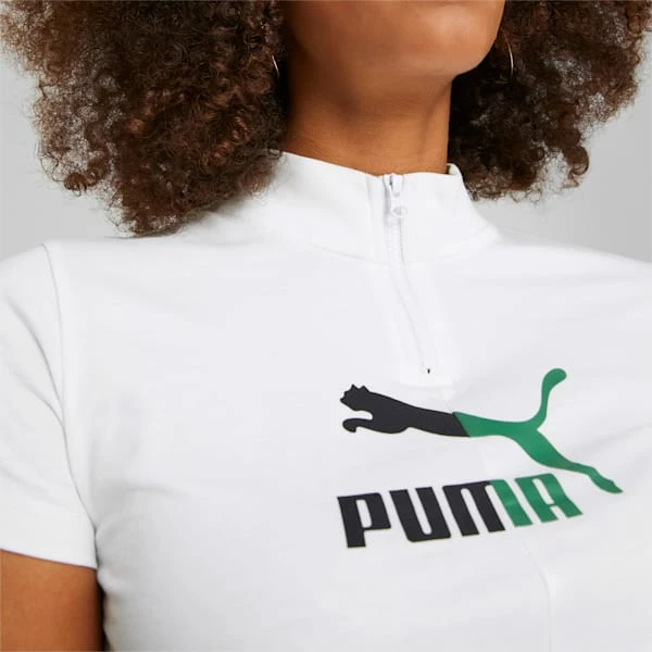 Puma Classics Women's Quarter-Zip Crop Top 4 Puma Classics Women's Quarter-Zip Crop Top - Image 4