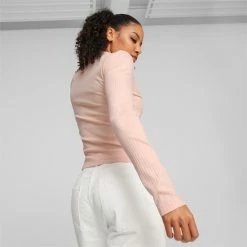 Puma Classics Women's Ribbed V-Neck Top -PUMA Sales Classics Womens Ribbed V Neck Top 10