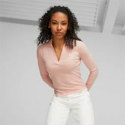 Puma Classics Women's Ribbed V-Neck Top