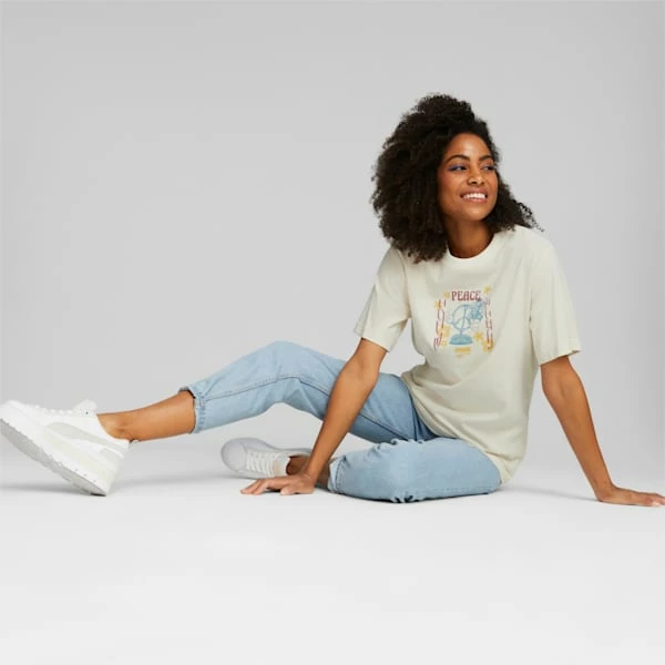 Downtown Relaxed Women's Graphic Tee 4 Downtown Relaxed Women's Graphic Tee - Image 4