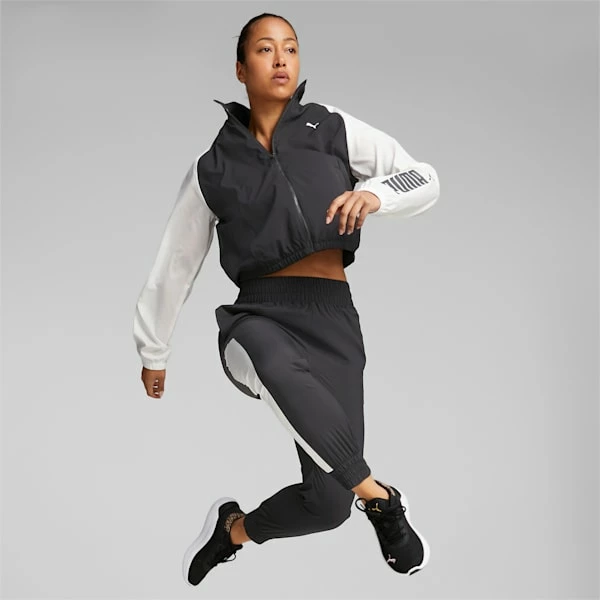 Puma Fit Logo Colorblock Woven Women's Training Jacket 4 Puma Fit Logo Colorblock Woven Women's Training Jacket - Image 4