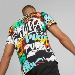 Puma Graffiti Block Party Men's Basketball Tee -PUMA Sales Graffiti Block Party Mens Basketball Tee 2