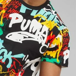 Puma Graffiti Block Party Men's Basketball Tee -PUMA Sales Graffiti Block Party Mens Basketball Tee 4