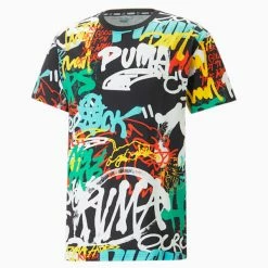 Puma Graffiti Block Party Men's Basketball Tee -PUMA Sales Graffiti Block Party Mens Basketball Tee 5