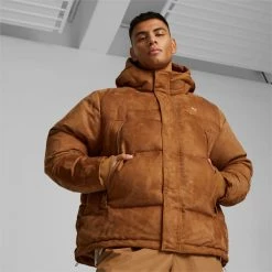 MMQ Faux Leather Down Jacket