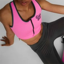 PUMA X BARBELLS FOR BOOBS Front-Zip Women's Sports Bra -PUMA Sales PUMA x BARBELLS FOR BOOBS Front Zip Womens Sports Bra 4