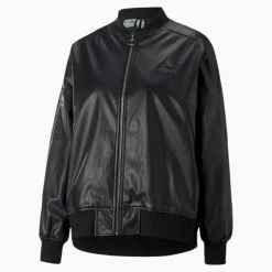 Puma T7 Faux Leather Women's Bomber Jacket -PUMA Sales T7 Faux Leather Womens Bomber Jacket 5