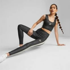 Puma T7 Shiny Women's High Waisted Leggings PL -PUMA Sales T7 Shiny Womens High Waisted Leggings PL 4